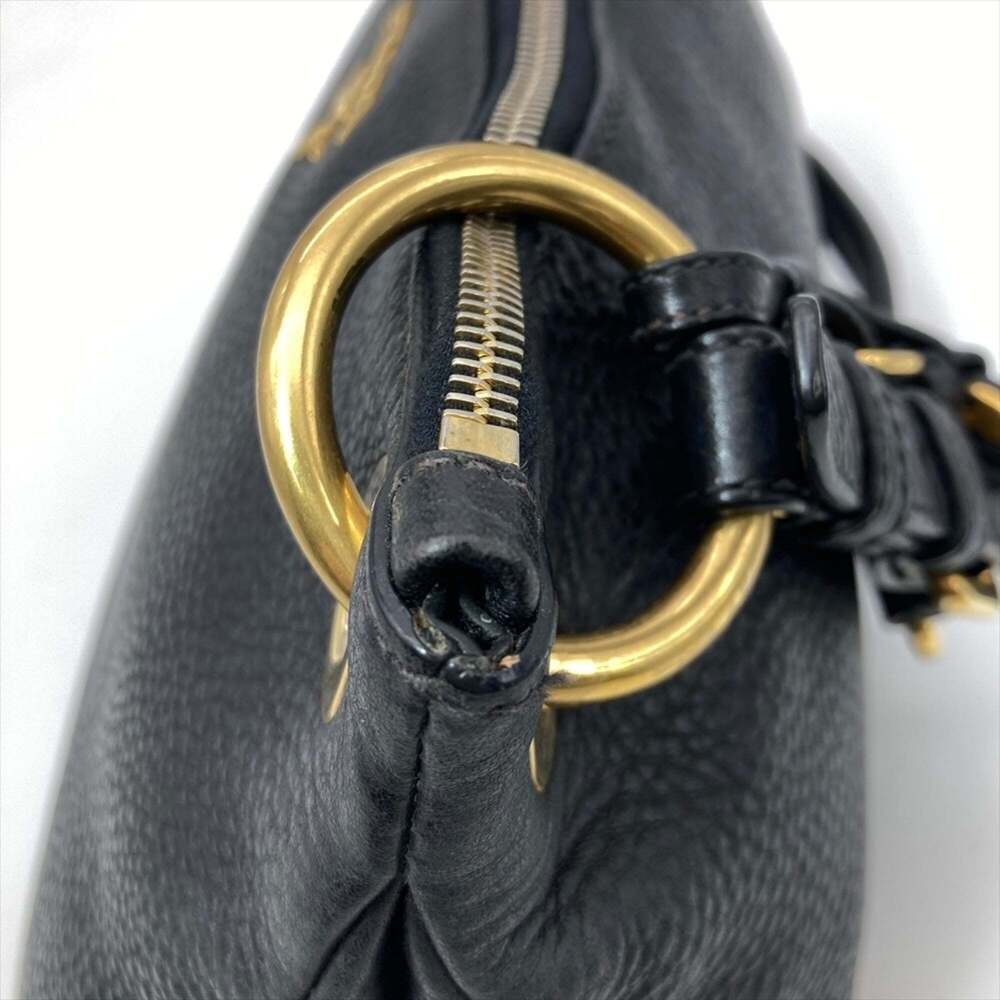 PRADA Black Leather Shoulder Bag - Picture 10 of 14